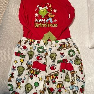 Womens Christmas Grinch PJ set